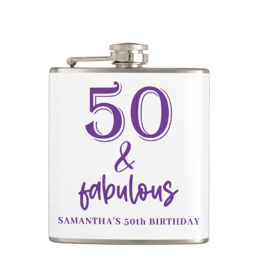 50番目と素晴らしい50誕生日 フラスク (正面)