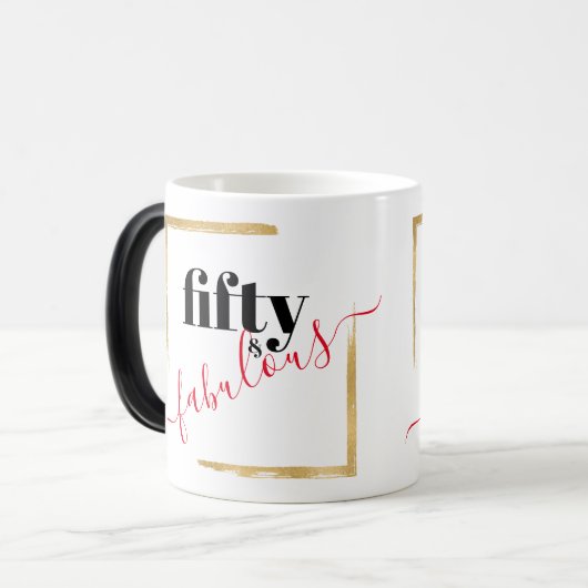 50番目と素晴エレガントらしい誕生日 モーフィングマグカップ (正面左)