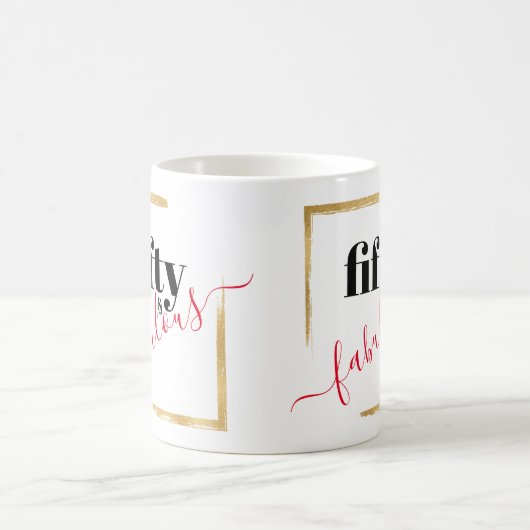 50番目と素晴エレガントらしい誕生日 モーフィングマグカップ (中央)