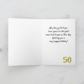 50番目のことわざタイポグラフィ50番目の誕生日 カード (内部)