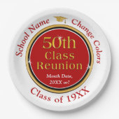 50番目のクラス懇親会アイディア、プレート、色の変更 ペーパープレート (正面)