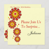 50番目のサプライズパーティの招待状 招待状 (正面/裏面)