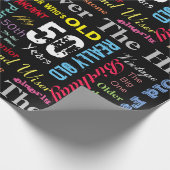 50番目のハッピーバースデーのグラフィティスタイル ラッピングペーパー (角)