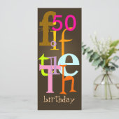 50番目のバースデーパーティ招待状 招待状 (スタンド正面)