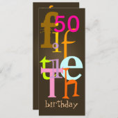 50番目のバースデーパーティ招待状 招待状 (正面/裏面)