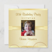 50番目のバースデーパーティ招待状-独自の作成 招待状 (正面)