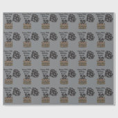 50番目のパーソナライズ誕生日 ラッピングペーパー (フラット)