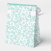 50番目のパーティー乱数パターンティール（緑がかった色）/白 フェイバーボックス (裏面サイド)