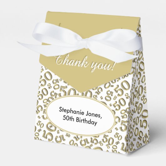 50番目のパーティー乱数パターン金ゴールド/白 フェイバーボックス (正面サイド)