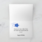 50番目の明るい星の誕生日カード カード (内部)