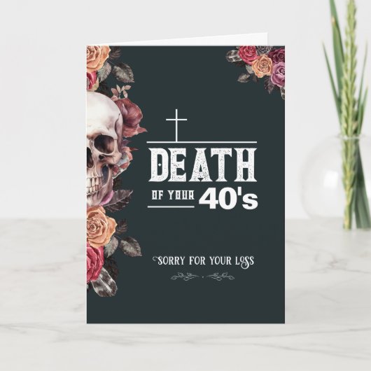 50番目の誕生日おもしろいカード40代の死 カード (正面)