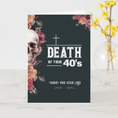 50番目の誕生日おもしろいカード40代の死 カード (黄色い花)