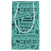 50番目の誕生日おもしろい諺 スモールペーパーバッグ (正面)