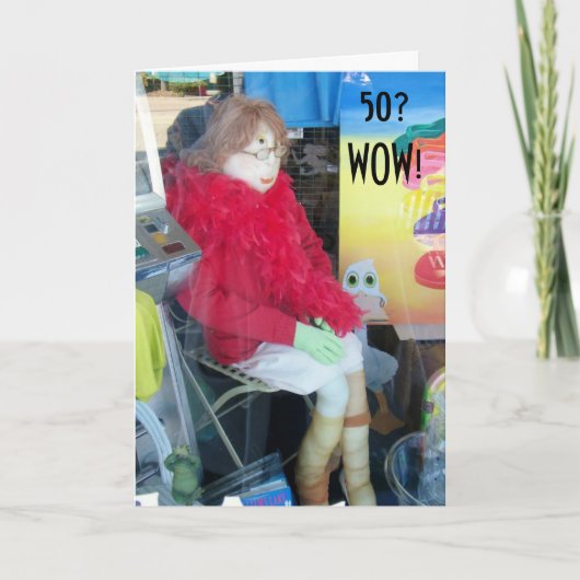 50番目の誕生日おもしろい カード (正面)