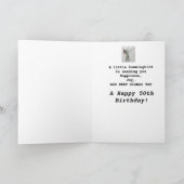 50番目の誕生日が最高のハミングバード50かわいらしを希望 カード (内部)