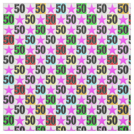 50番目の誕生日すごい星 ファブリック (見本)