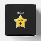 50番目の誕生日と層状スター金ゴールドブラックL02Z フェイバーボックス (上部)