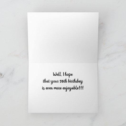 **50番目の誕生日の願いはビーチカードの日と同じ カード (内部)