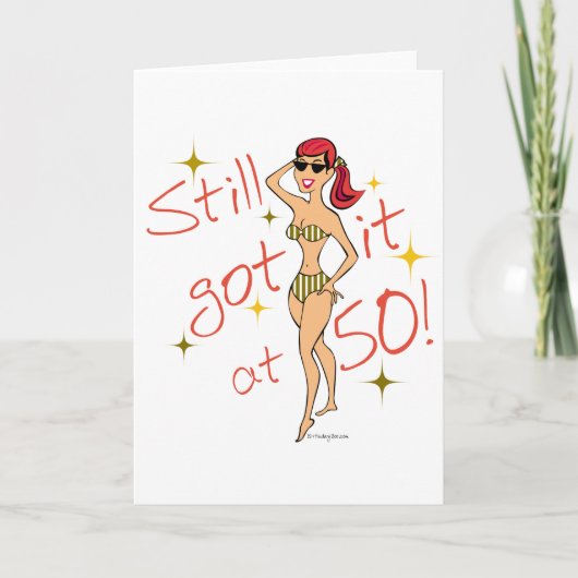 50番目の誕生日はまだ得それ カード (正面)