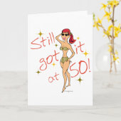 50番目の誕生日はまだ得それ カード (黄色い花)