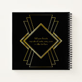 50番目の誕生日アールデコ金ゴールドブラック・ギ素晴らしャツビー ノートブック (裏面)