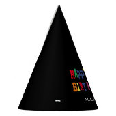 50番目の誕生日カラフルバルーパーソナライズされたン パーティーハット (左)