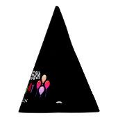 50番目の誕生日カラフルバルーパーソナライズされたン パーティーハット (右)