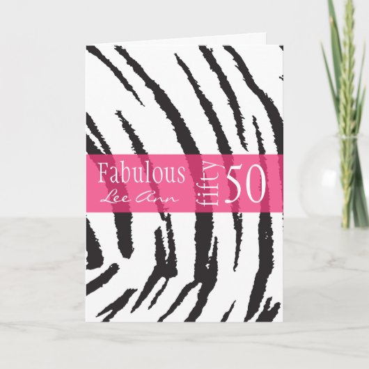 50番目の誕生日カードでベビーブーマー女性 カード (正面)