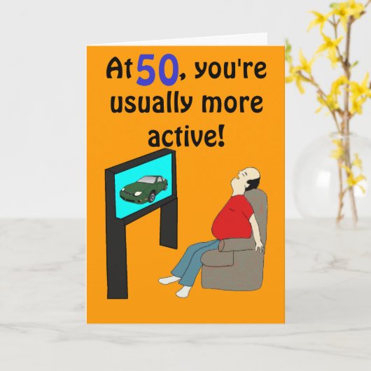 50番目の誕生日カード カード (黄色い花)