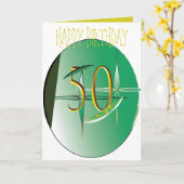 50番目の誕生日カード カード (黄色い花)