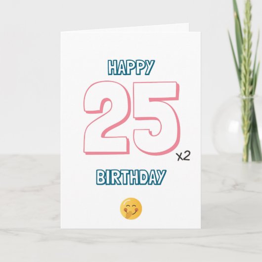 50番目の誕生日カード サンキューカード (正面)