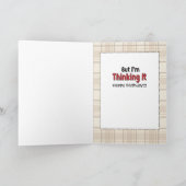 50番目の誕生日カードfor Man おもしろい - カード (内部)