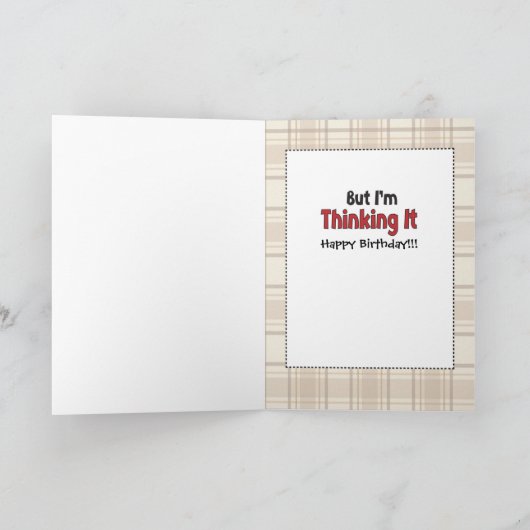 50番目の誕生日カードfor Man おもしろい - カード (内部)