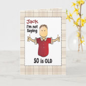 50番目の誕生日カードfor Man おもしろい - カード (黄色い花)