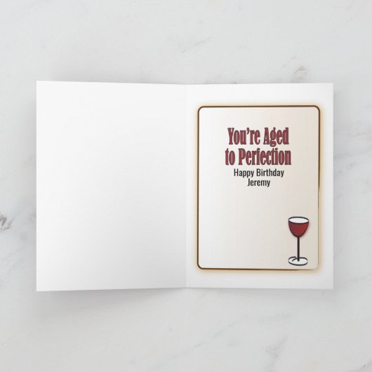 50番目の誕生日カードfor Man おもしろい - カード (内部)