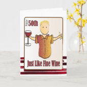 50番目の誕生日カードfor Man おもしろい - カード (黄色い花)