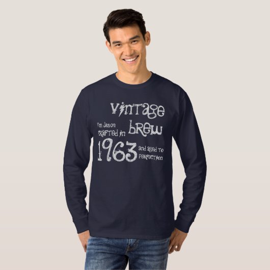 50番目の誕生日ギフト1963年ヴィンテージブリューレッドG202 Tシャツ (正面フル)