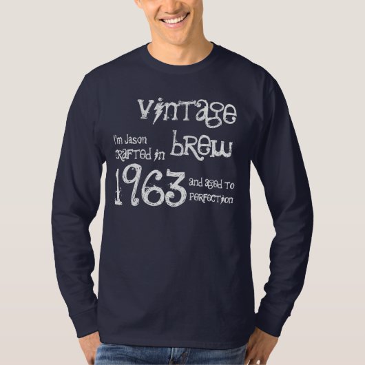 50番目の誕生日ギフト1963年ヴィンテージブリューレッドG202 Tシャツ (正面)