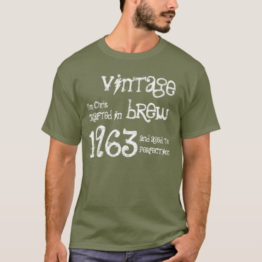 50番目の誕生日ギフト1963年ヴィンテージ醸造 Tシャツ (正面)