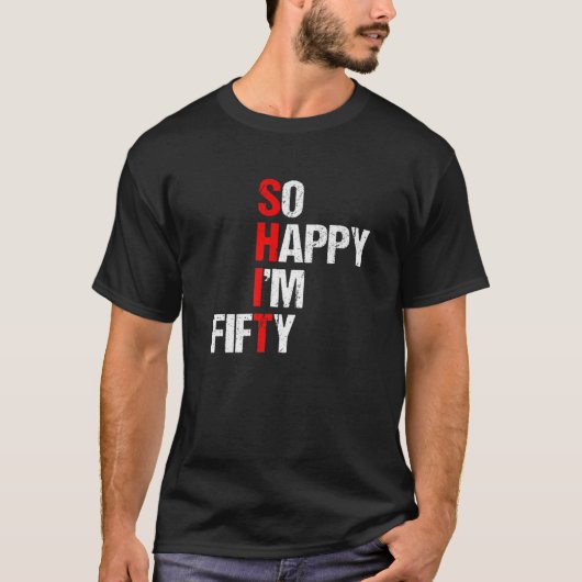 50番目の誕生日ギフト1971おもしろいだから幸せ Tシャツ (正面)