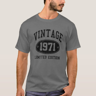 50番目の誕生日ギフト50年ヴィンテージ1971限定E Tシャツ