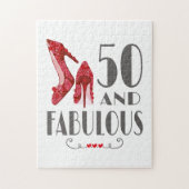 50番目の誕生日ギフトIm 50と素晴らしい贈り物 ジグソーパズル (縦)