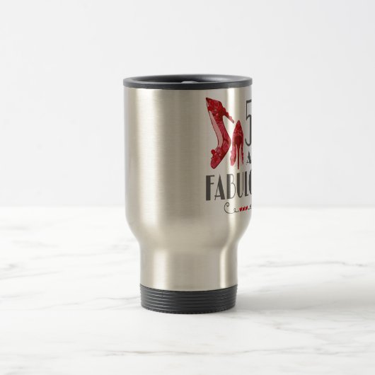 50番目の誕生日ギフトIm 50と素晴らしい贈り物 トラベルマグ (中央)