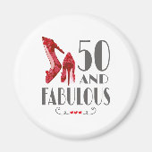 50番目の誕生日ギフトIm 50と素晴らしい贈り物 マグネット (正面)