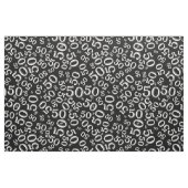 50番目の誕生日クール番号パターン黒/白50 ファブリック (ファットクウォーター)