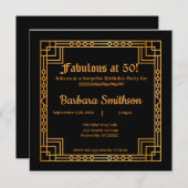 50番目の誕生日サプライズパーティー招待状 招待状 (正面/裏面)