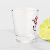 50番目の誕生日タイポグラフィショットガラス ショットグラス (左)