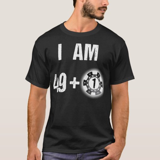 50番目の誕生日トランプのポーカー50年のトランプのポーカープレイヤーギフト Tシャツ (正面)