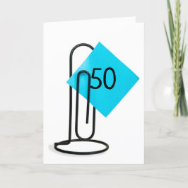 50番目の誕生日ノート(紙クリップ) カード