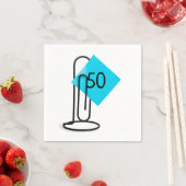 50番目の誕生日ノート(紙クリップ) スタンダードカクテルナプキン (インサイチュ)